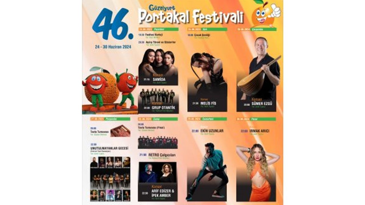 46. Güzelyurt Portakal Festivali 24 Haziran’da başlıyor