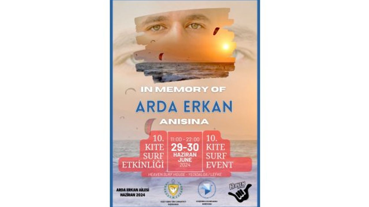 Arda Erkan anısına “Başka Ardalar Ölmesin” sloganıyla 10. Kite Surf Etkinliği yapılacak