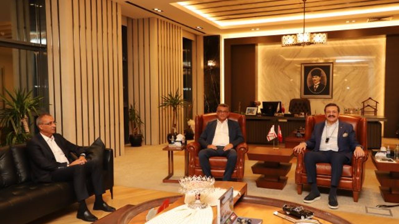 Erhürman, TOBB Başkanı Hisarcıklıoğlu’nu ziyaret etti
