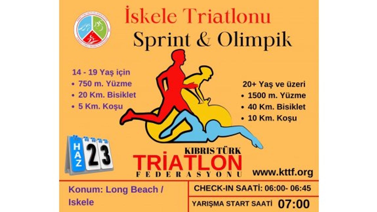 İskele’de pazar günü triatlon yarışı gerçekleştiriliyor