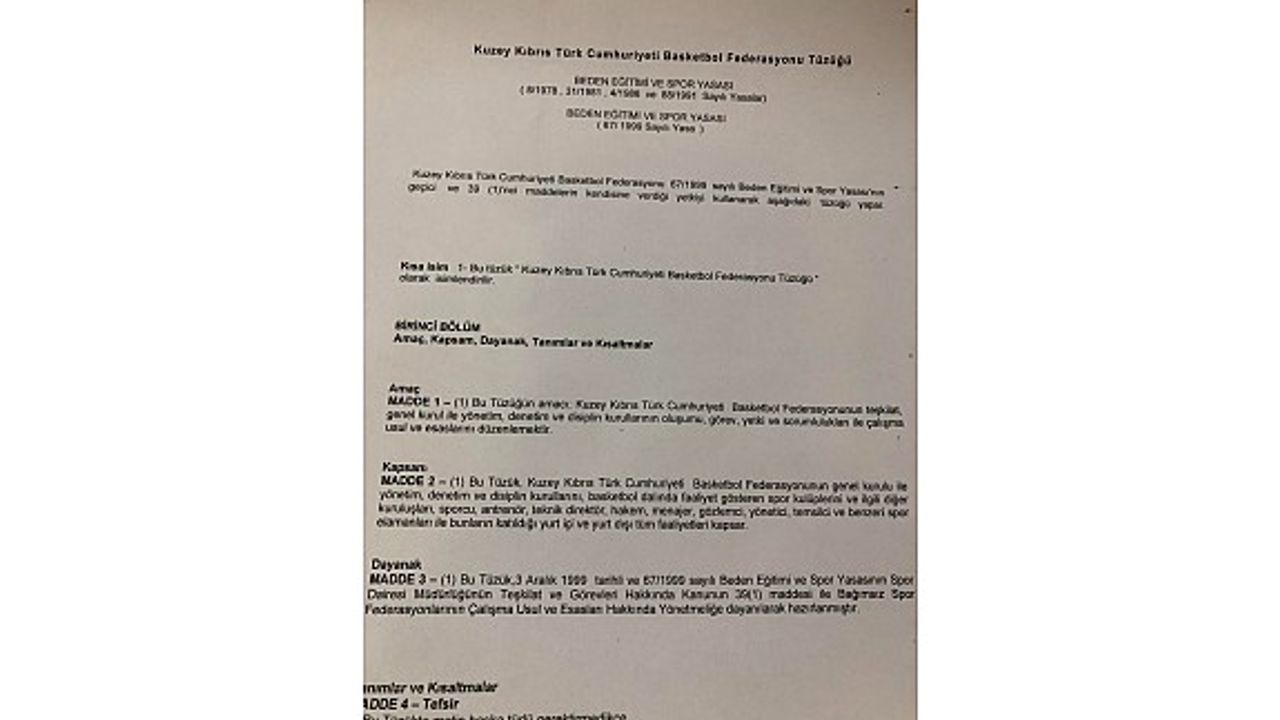 Basketbol Federasyonu Tüzük için kulüplerin önerilerini bekliyor