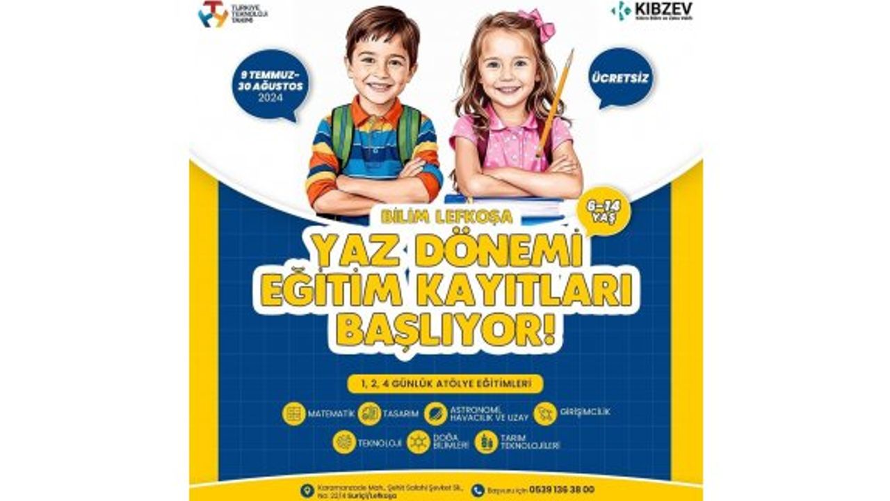 Bilim Lefkoşa Yaz Eğitimleri Başlıyor