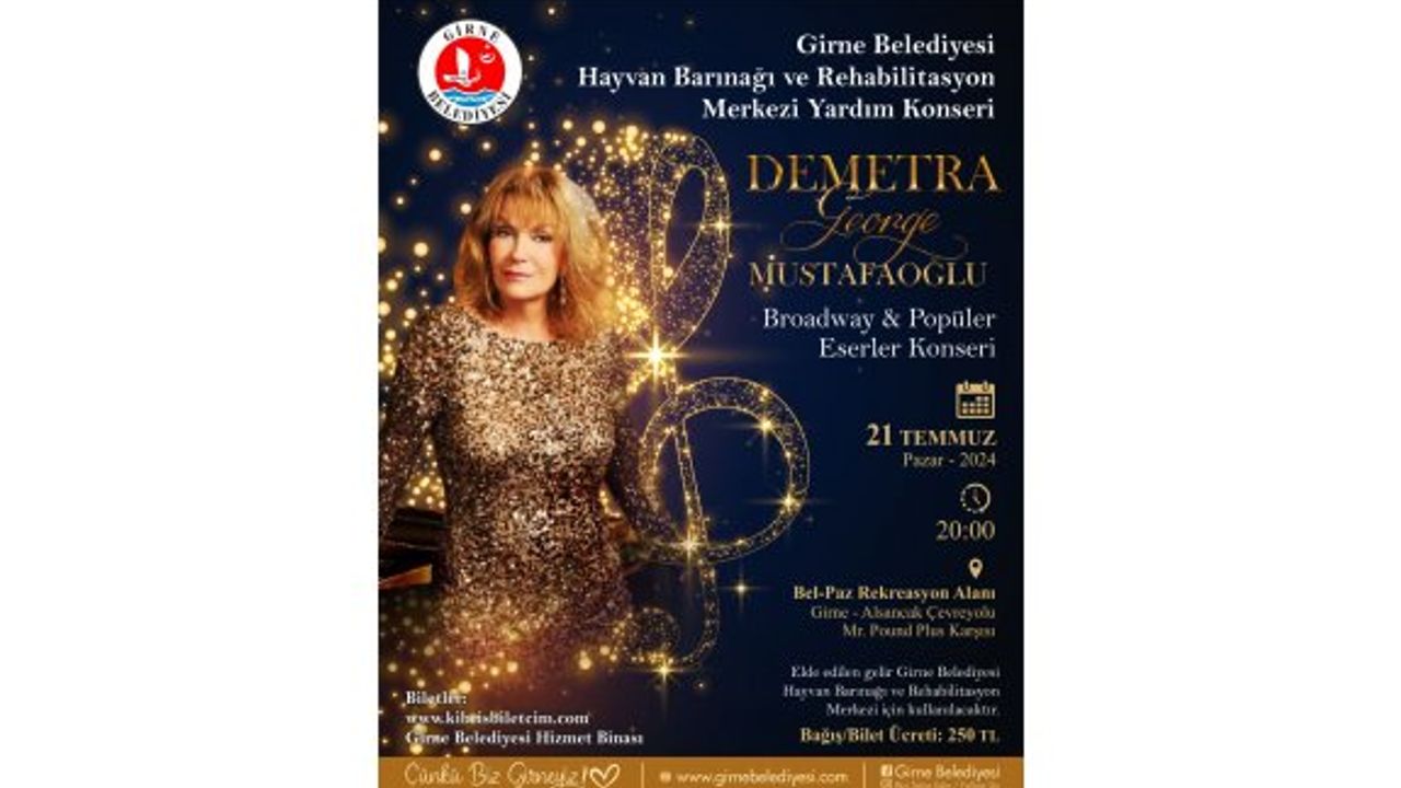 Soprano Demetra George Mustafaoğlu, 21 Temmuz’da Bel-Paz Rekreasyon Alanı’nda sahne alacak