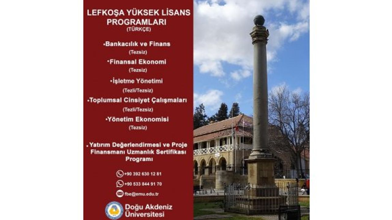 DAÜ'nün Lefkoşa'da yürütülen yüksek lisans programlarına kayıtlar başladı