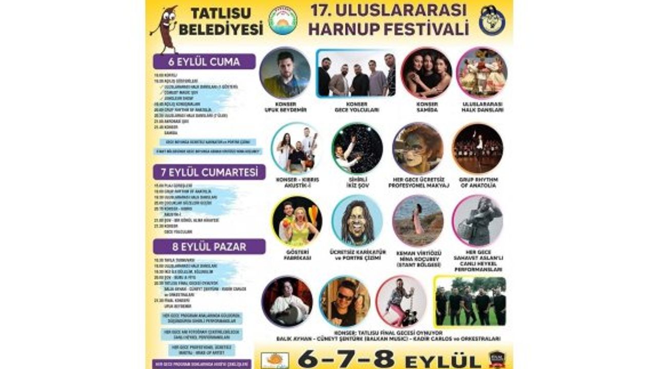 Tatlısu Harnup Festivali Cuma günü başlıyor