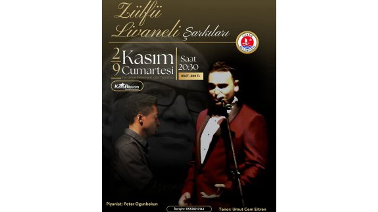 “Zülfü Livaneli Şarkıları” konseri 2 ve 9 Kasım’da yapılacak