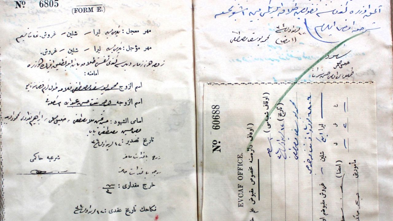 Tarihi nikâh belgeleri gün yüzüne çıktı