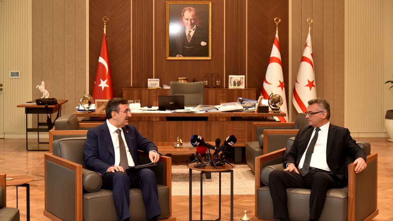 Erhürman, TC Cumhurbaşkanı Yardımcısı Yılmaz’ı kabul etti