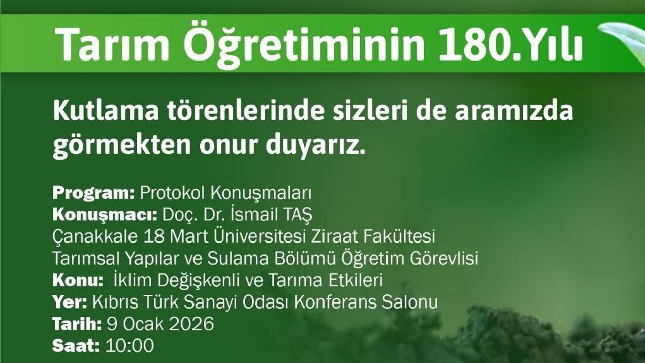 İklim değişliğinin tarıma etkileri konuşulacak