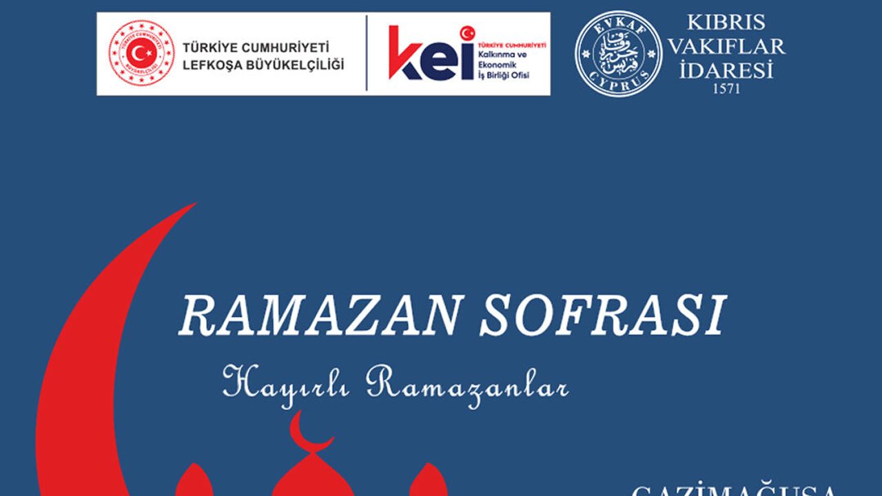 Ramazan ayı boyunca KKTC’de 17 sabit, 48 gezici noktada 227 bin kişiye iftar verilecek