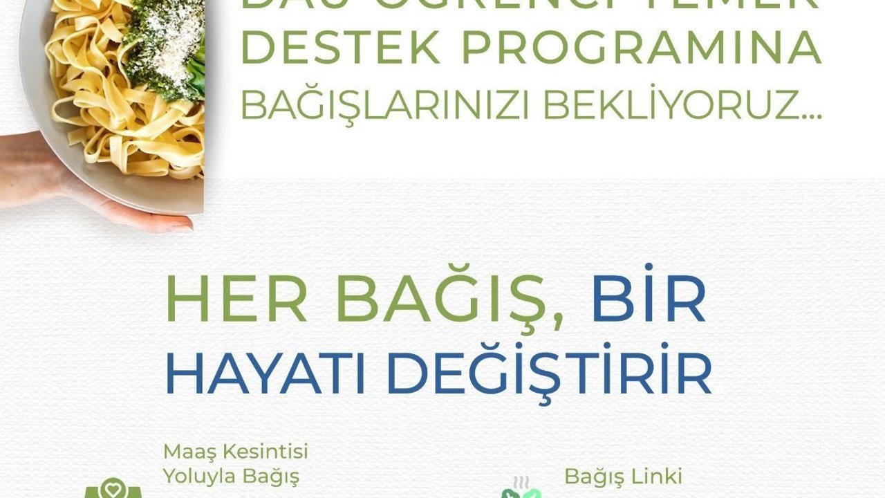 DAÜ ücretsiz yemek programı devam ediyor