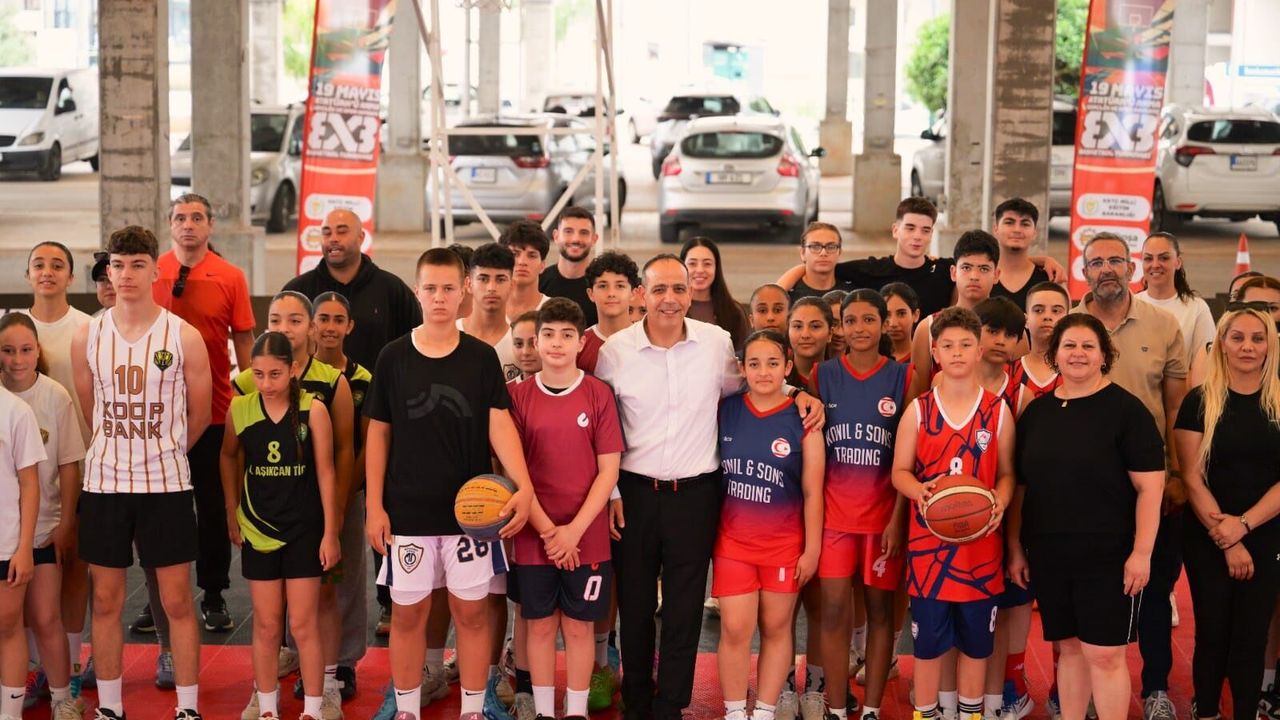 Merkez Lefkoşa’da 3X3 Basketbol Turnuvası heyecanı başladı