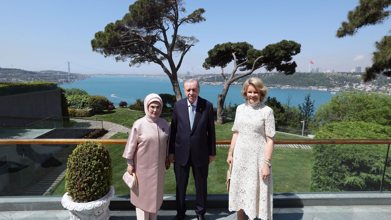Erdoğan, Belçika Kraliçesi Mathilde ile görüştü