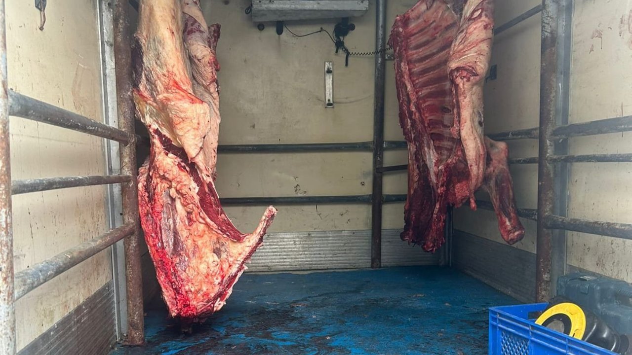 Hamitköy’de sağlıksız koşullarda, kaçak kesilen etler imha edildi