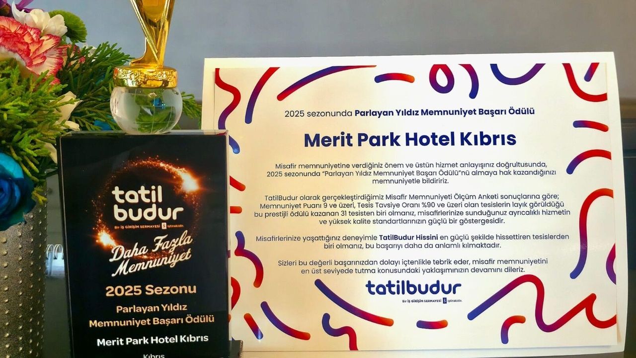 Merit Park Hotel’e TatilBudur’dan “Parlayan Yıldız Memnuniyet Başarı Ödülü”