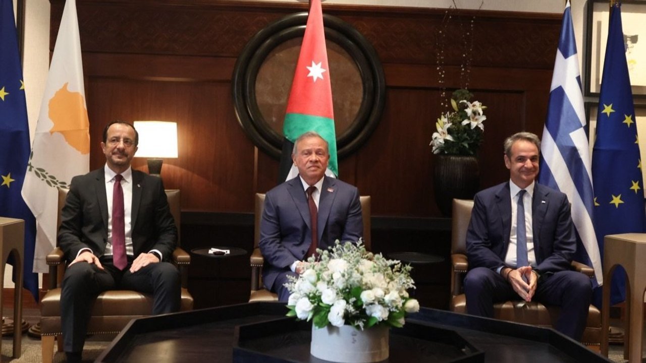 Yunanistan, Güney Kıbrıs, Ürdün 5'inci üçlü zirvesi Amman'da gerçekleştirildi