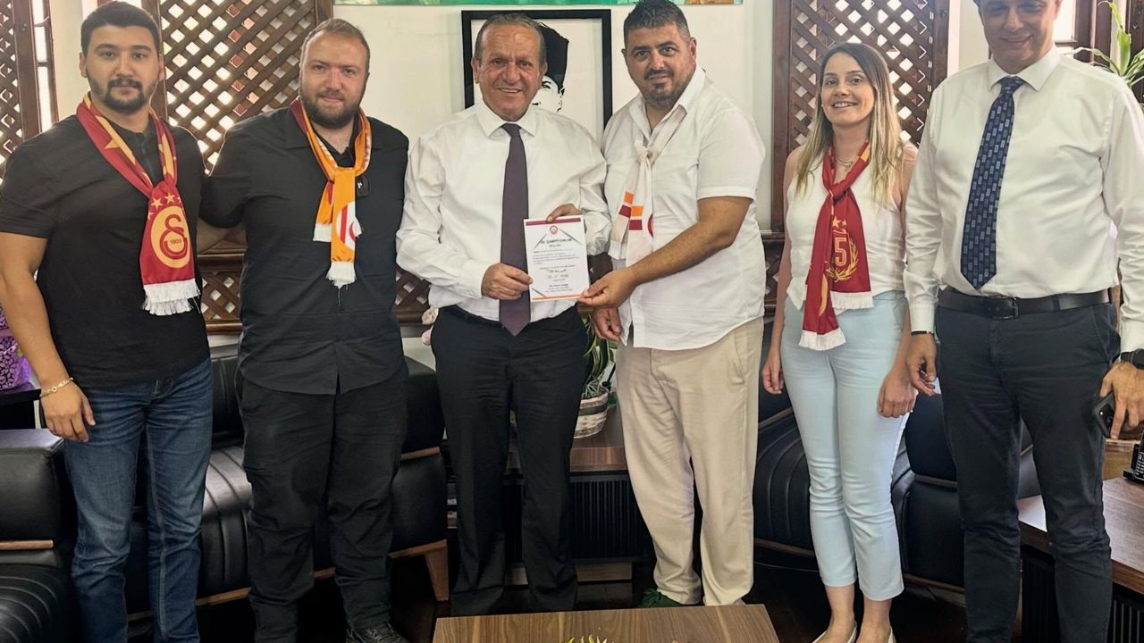 KKTC Galatasaray Taraftar Derneği’nden Bakan Ataoğlu’na ziyaret