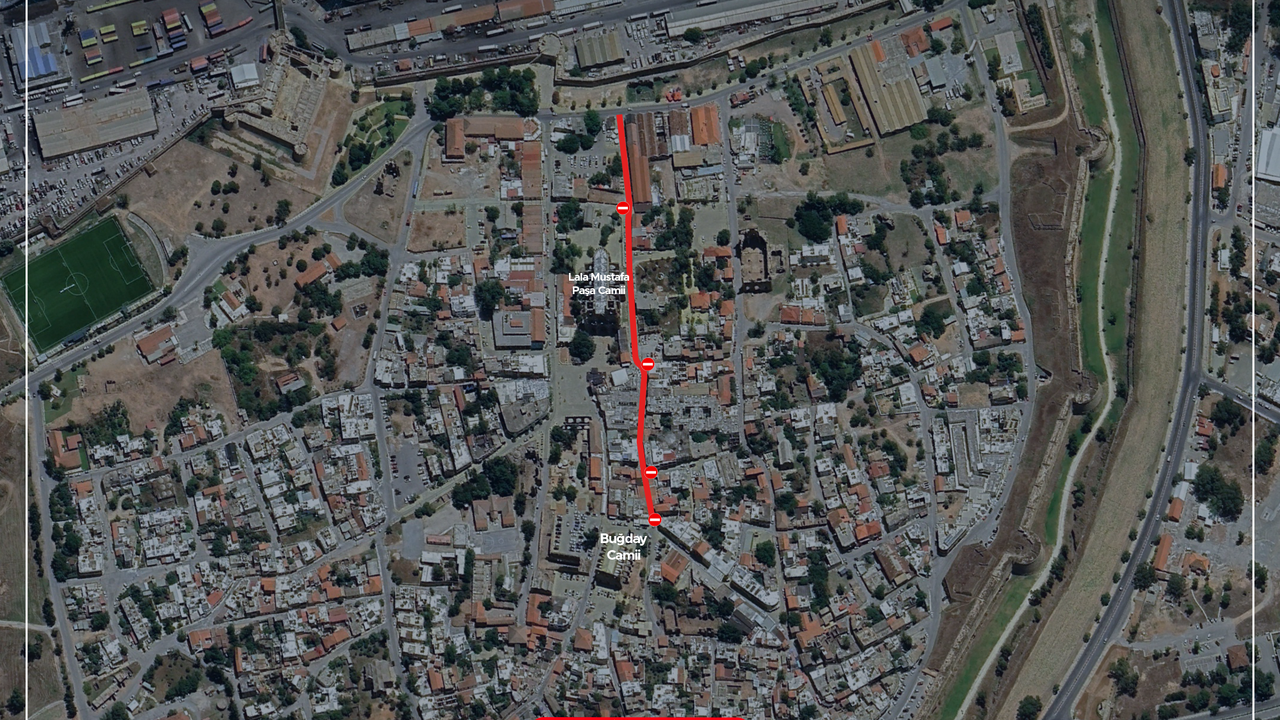 Gazimağusa Suriçi’nde Mahmut Celaleddin Sokak trafiğe kapatıldı