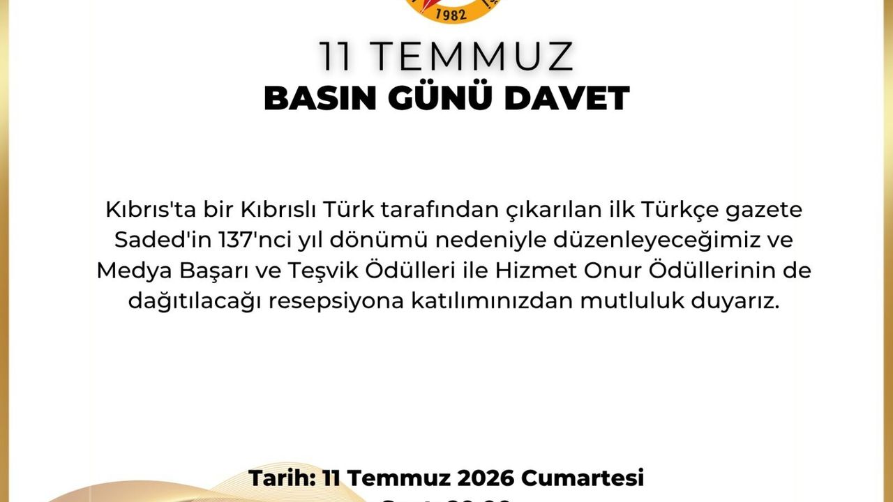 Gazeteciler Birliği, 11 Temmuz Basın Günü resepsiyonu düzenliyor