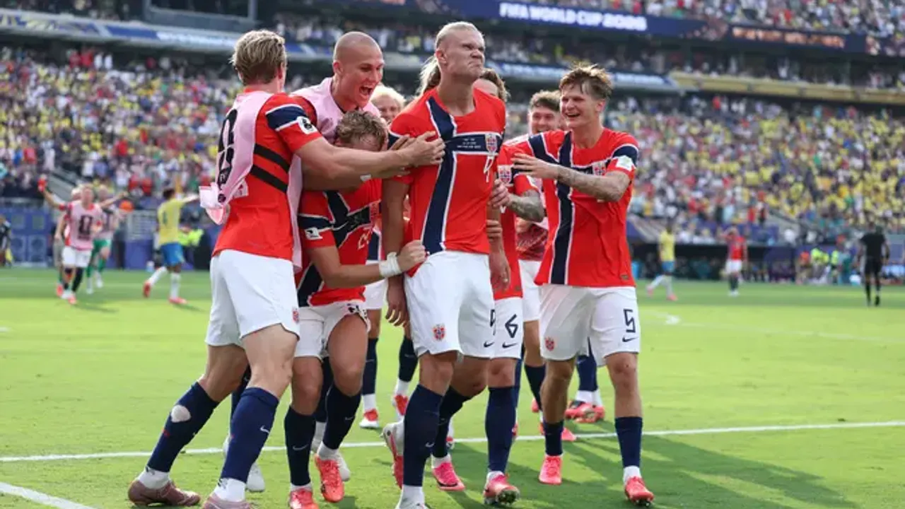 Norveç çeyrek finale Haaland'la kürek çekti