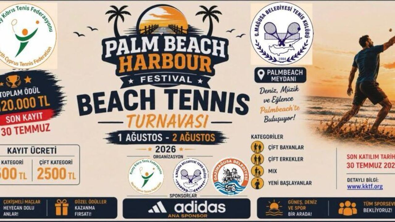 Palm Beach plajında, Plaj Tenisi Turnuvası heyecanı