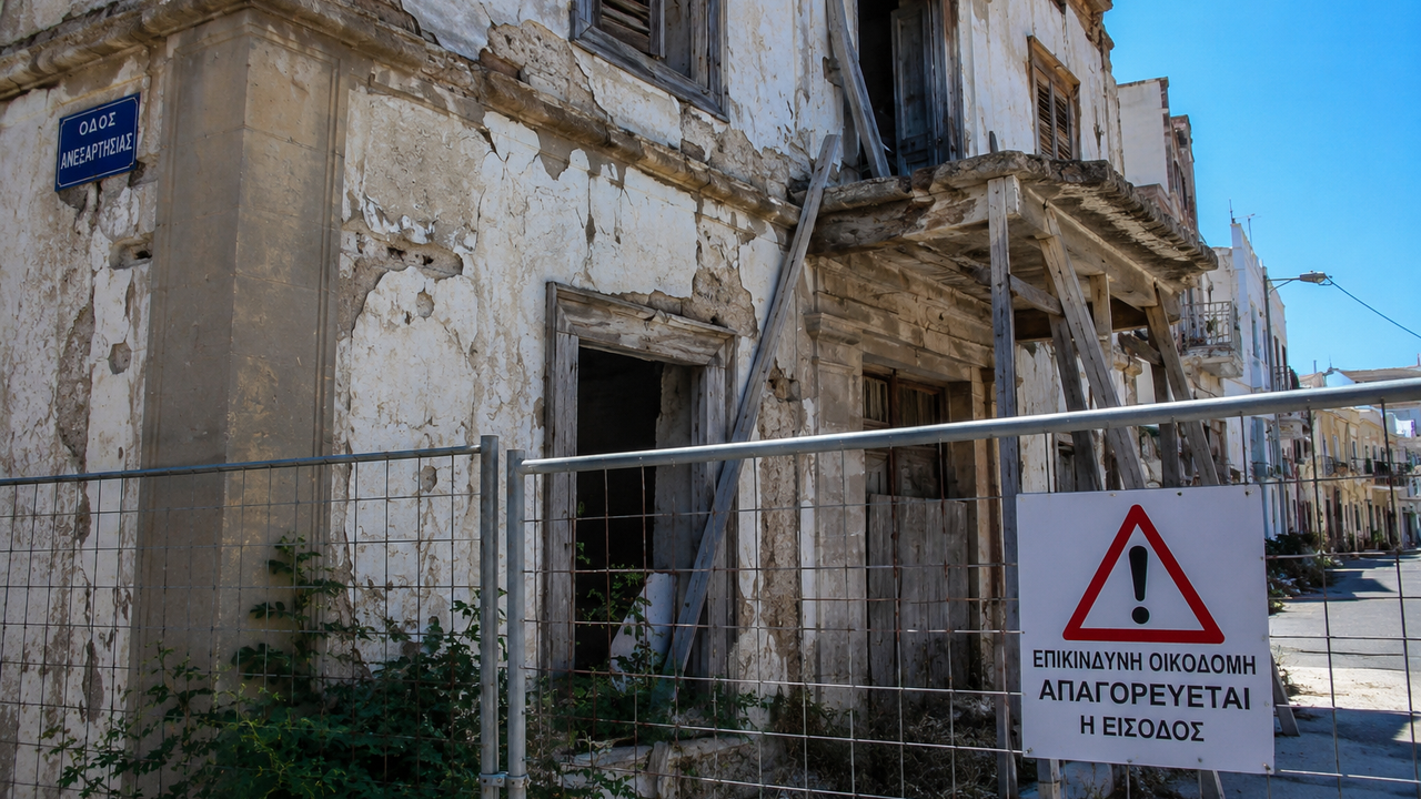 Larnaka’daki Kıbrıslı Türklere ait 90 bina risk potansiyeli taşıyor