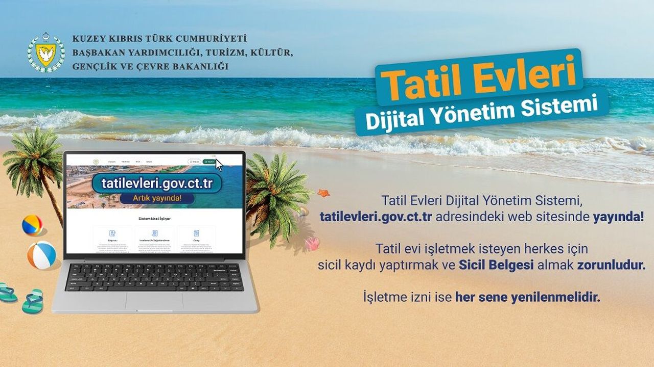 Turizm, Kültür, Gençlik ve Çevre Bakanlığı: “Tatil evleri için dijital dönem başladı”