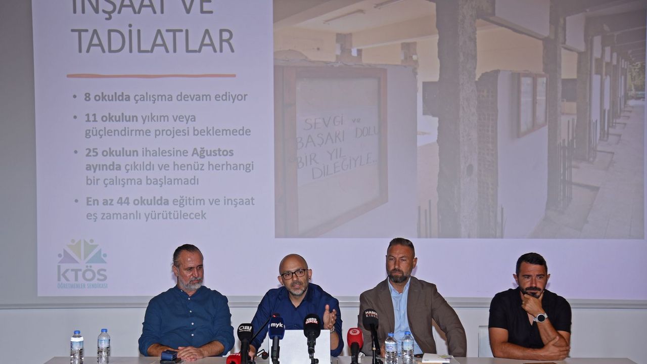 KTÖS “Kuzey Kıbrıs'ta Kamusal Eğitimin Durumu” konulu basın toplantısı düzenledi