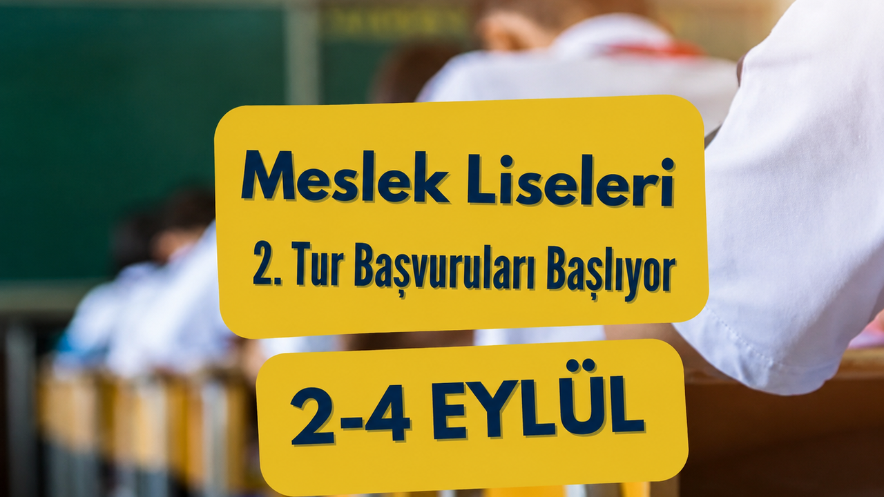 Meslek Liselerine 2-4 Eylül'de kayıt kabul edilecek