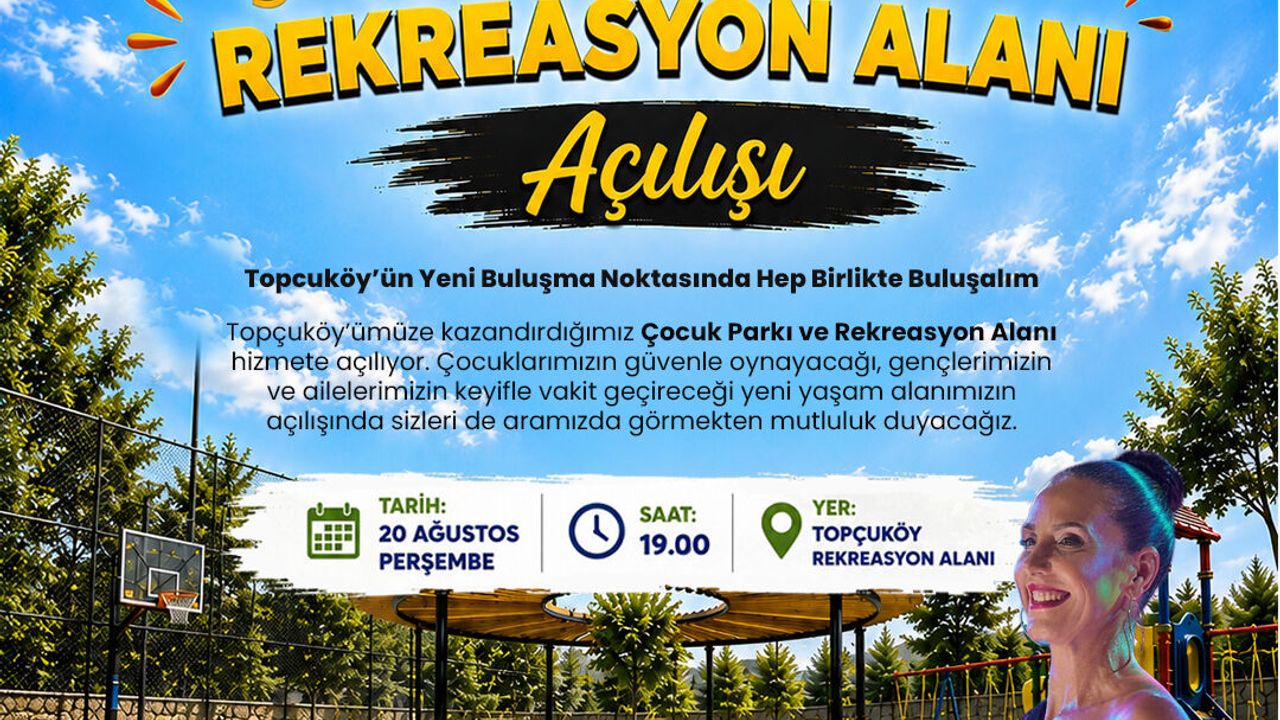 Topçuköy Çocuk Parkı ve Rekreasyon alanı yarın açılıyor