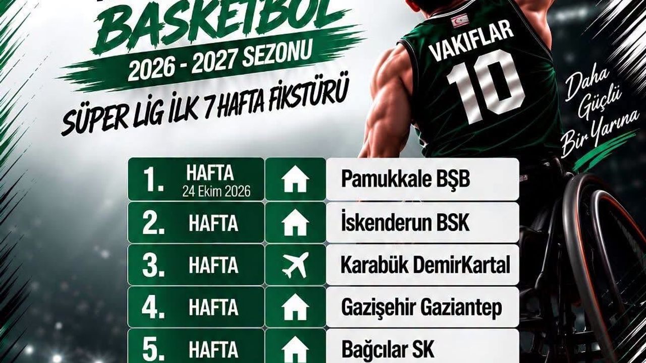 KKTC Vakıflar Tekerlekli Sandalye Basketbol Takımı’nın fikstürü belli oldu