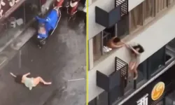 Kocasını metresiyle bastı, dördüncü kattan atladı