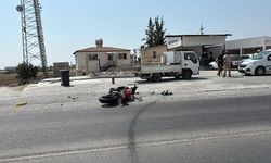 Motosiklet sürücüsü yaralandı
