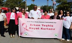 Mesarya'da “Meme Kanseri Farkındalık Yürüyüşü” gerçekleştirildi