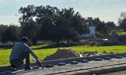 Erenköy-Karpaz Belediyesi köylere kaldırım döşüyor