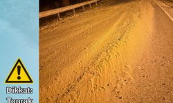 Girne-Değirmenlik anayolunda toprak kayması ve sis