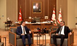 Erhürman, TC Cumhurbaşkanı Yardımcısı Yılmaz’ı kabul etti