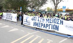 Polislerden protesto eylemi