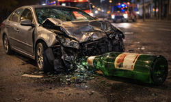 Girne’de iki farklı alkollü kişi aynı araçla yarım saat ara ile kaza yaptı