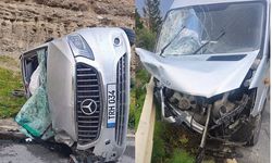 Girne-Tatlısu ana yolunda iki araç çarpıştı: Üç yaralı