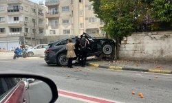 Lefkoşada korkutan kaza