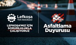 Lefkoşa’da asfaltlama çalışmaları sürüyor...
