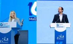 Hristodulidis ve Dimitriu, Yunan iktidar partisi Yeni Demokrasi’nin 16’ncı olağan kongresinde konuştu