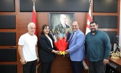 Karavezirler, KKTC Okçuluk Federasyonu heyetini kabul etti