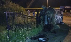 Alkollü sürücü, aracını devirdi