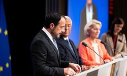 Costa, Leyen ve Hristodulidis ortak basın toplantıs