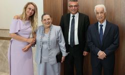 Erhürman ve eşi, 3. Cumhurbaşkanı Eroğlu ve eşiyle görüştü