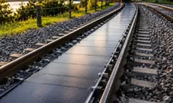 Rayların arasına güneş paneli döşeyerek elektrik üretiyorlar