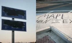 Caddenin isminin yer aldığı levha siyaha boyandı