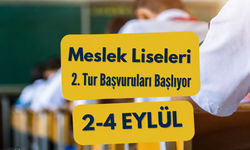 Meslek Liselerine 2-4 Eylül'de kayıt kabul edilecek